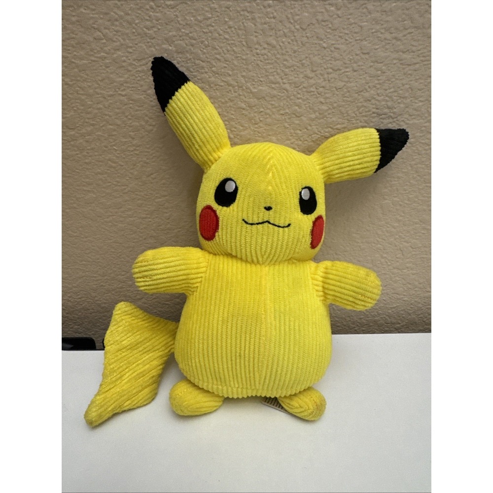 Pokemon Select Pikachu Corduroy 10" Plush Toy 2022 Game freak Nintendo 10"